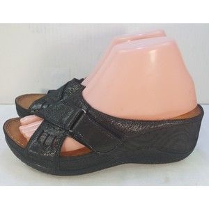 Phany Wedge Heel Platform Open Toe Sandal Black Size 39